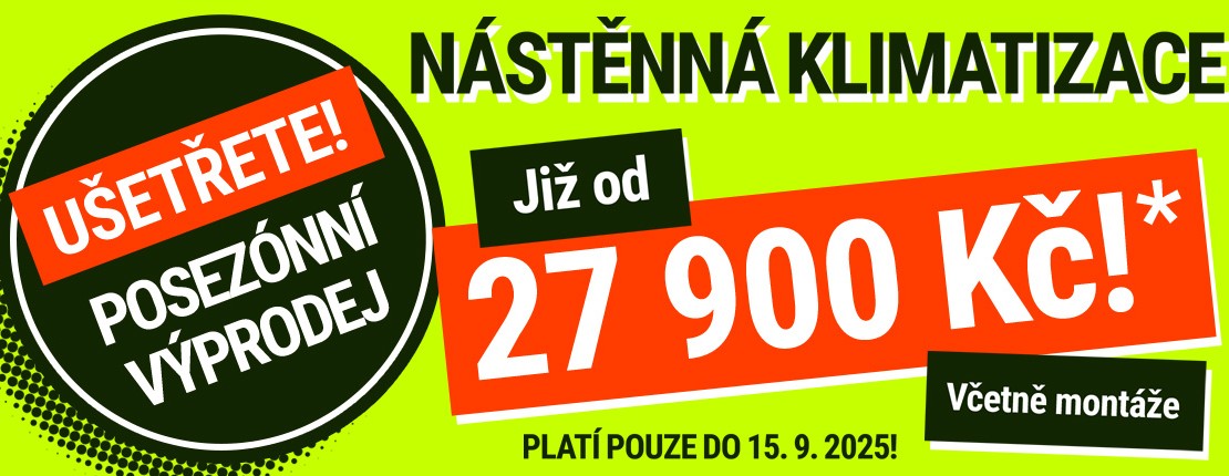 Nástěnná klimatizace od 27 900 Kč