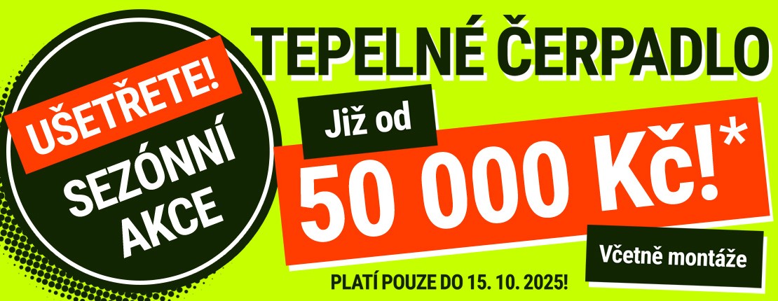 Tepelné čerpadlo od 50 000 Kč